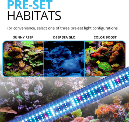 Sea Marine 3.0 LED Aquarium Lighting for Coral Growth, 59 Watts, 48-60 Inches