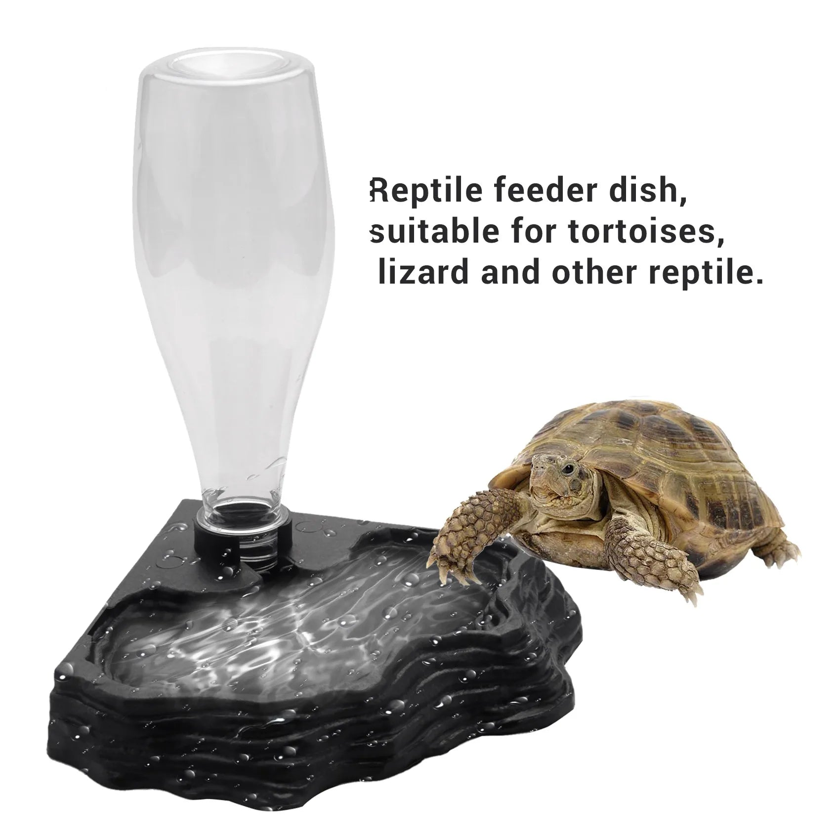 Y51A-Reptile Water Feeder Automatic Water Dispenser Waterer Feeding Accessories for Turtle Frog Bearded Dragons Lizards Geckos F
