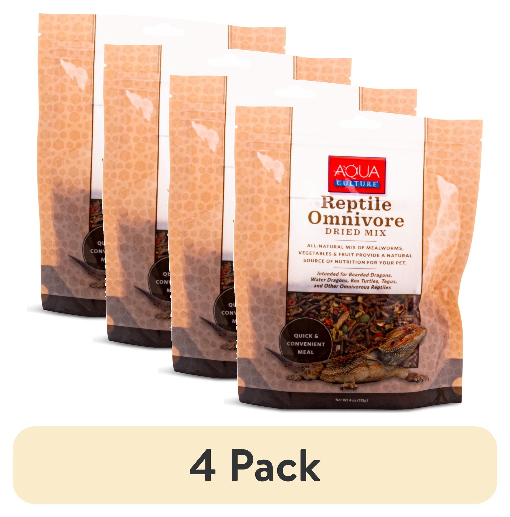 (4 Pack)  Reptile Omnivore Dried Mix, 4 Oz