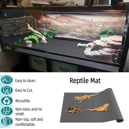 Bearded Dragon Tank Accessories, Include Reptile Mat Hammock Plants Bridge Jungle Climber Vines Terrarium Decorations for Bearded Dragon Lizard Snake
