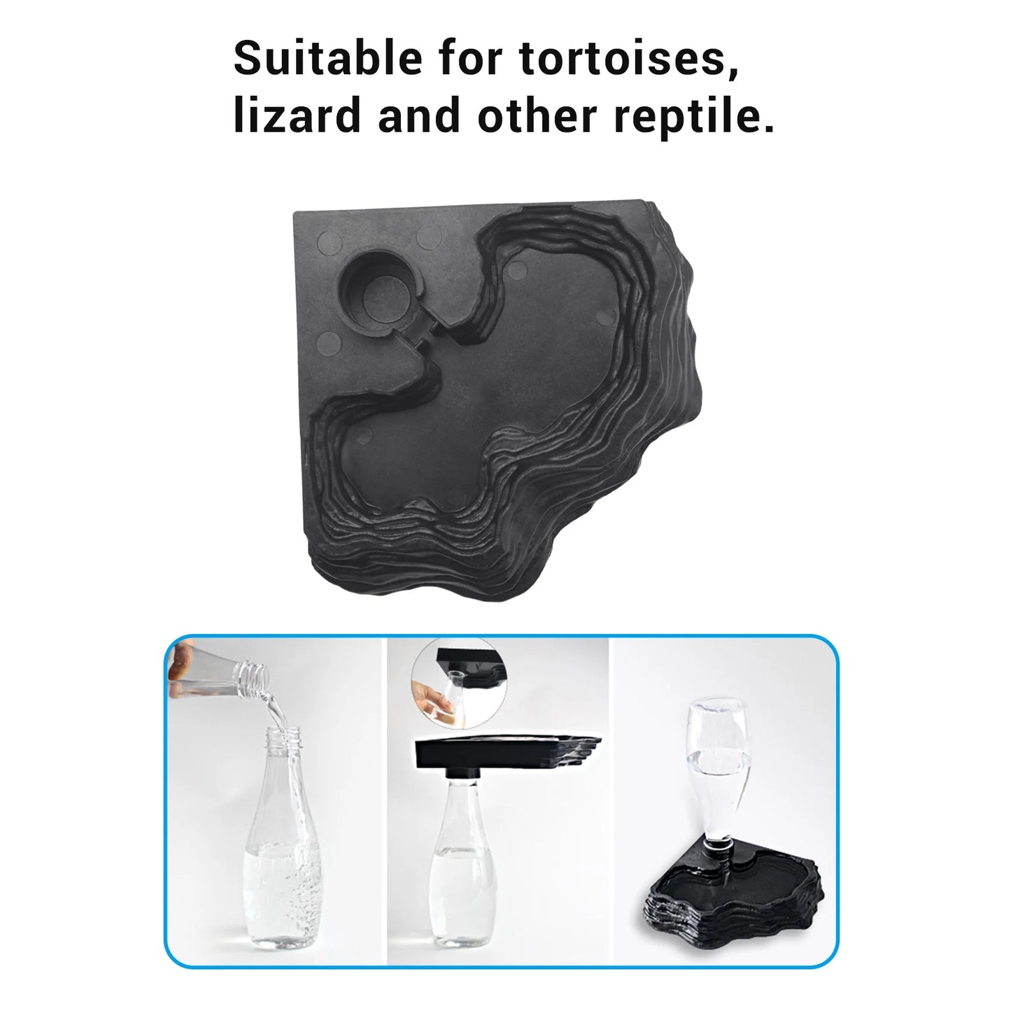 Y51A-Reptile Water Feeder Automatic Water Dispenser Waterer Feeding Accessories for Turtle Frog Bearded Dragons Lizards Geckos F
