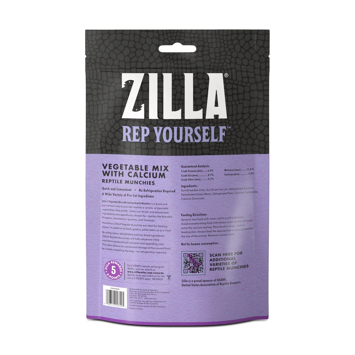 Reptile Munchies Vegetable Mix with Calcium 4 Oz.