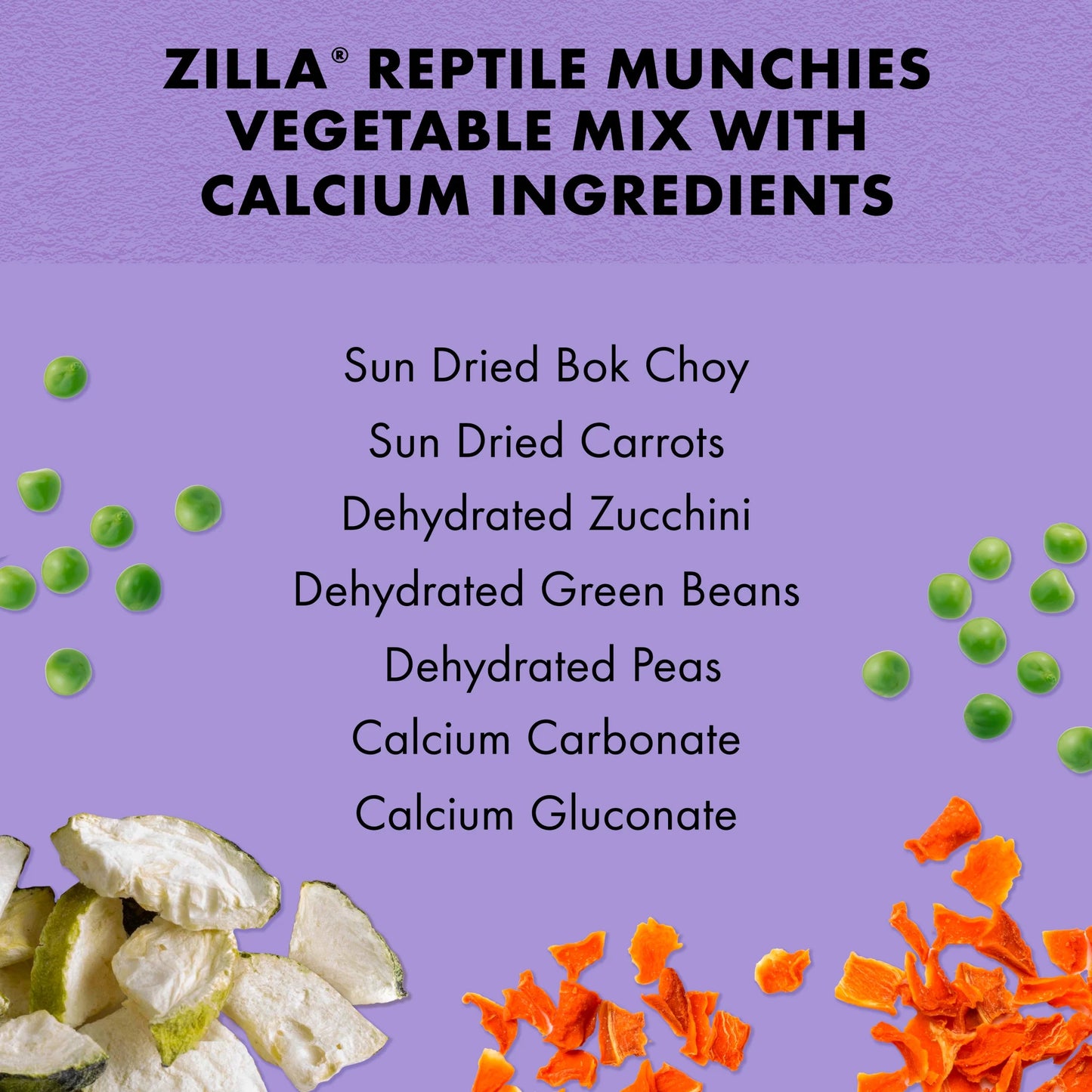 Reptile Munchies Vegetable Mix with Calcium 4 Oz.