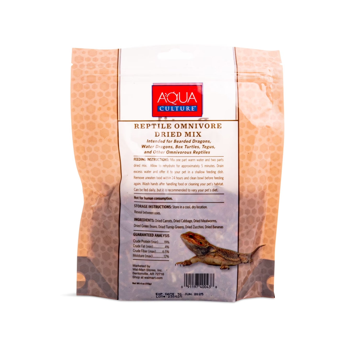 (4 Pack)  Reptile Omnivore Dried Mix, 4 Oz