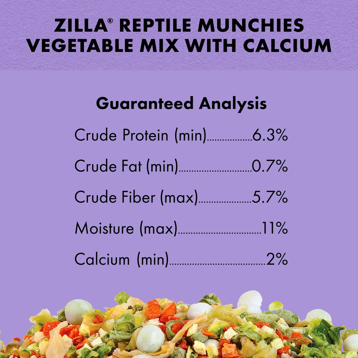 Reptile Munchies Vegetable Mix with Calcium 4 Oz.