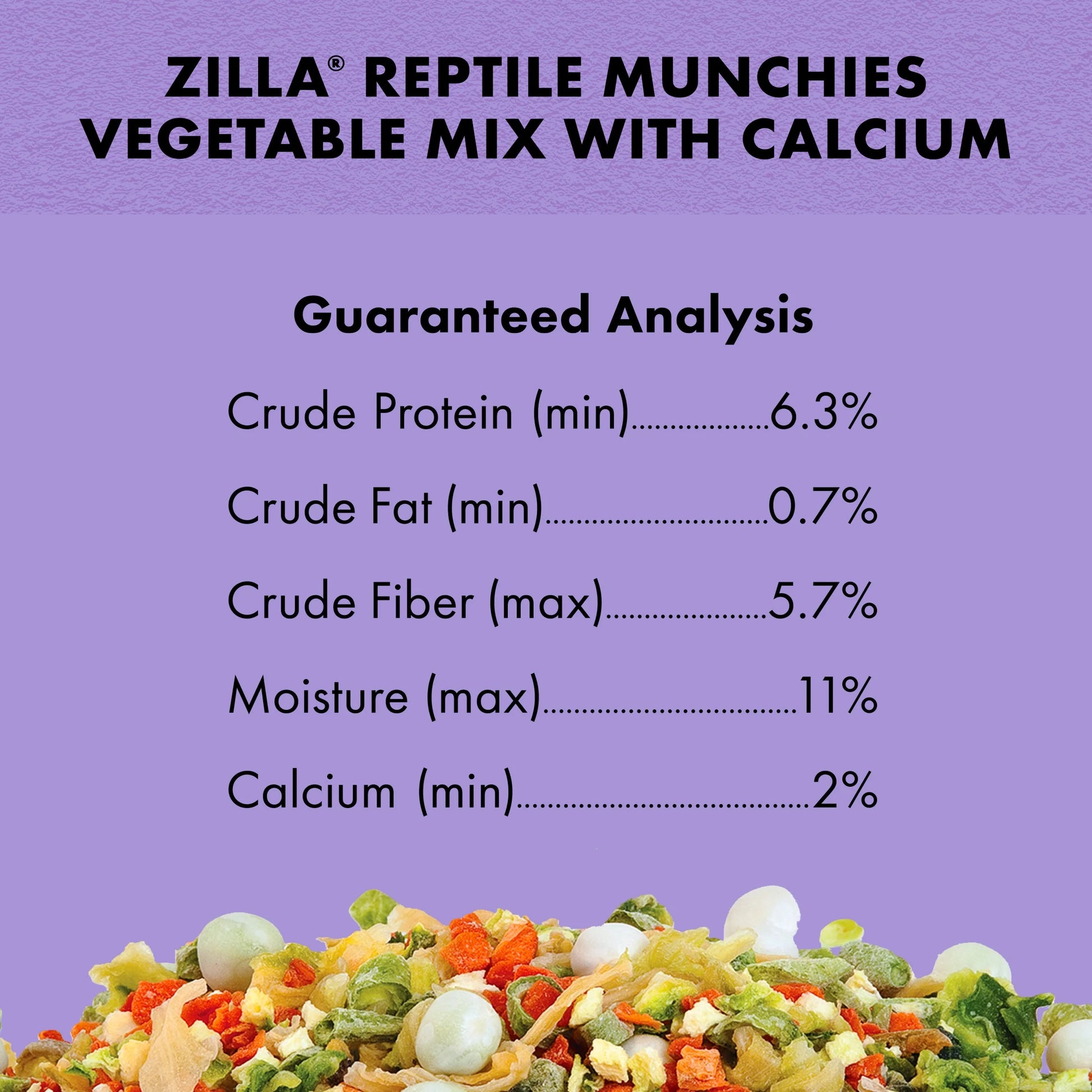 Reptile Munchies Vegetable Mix with Calcium 4 Oz.