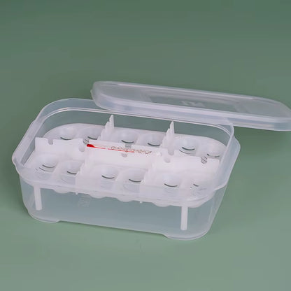 12 Grids Reptile Egg Tray Incubator Eggs Tray Tool with Thermometer Reptile Breeding Box Reptile Incubation Box Hatching Snake